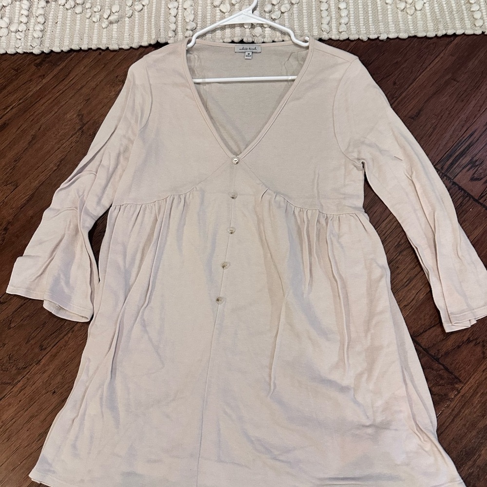 White Birch Cream Tunic Top
